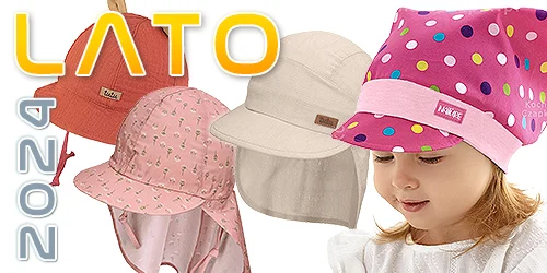 Lato 2022 - czapki na lato dla dzieci