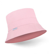 Kapelusz damski na lato z lnu, różowy, S23-03, 55-56 cm
