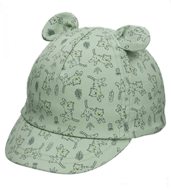 Czapka z daszkiem z filtrem UV,  dla chłopca, bejsbolówka, Ikati, zielona, 44-46 cm