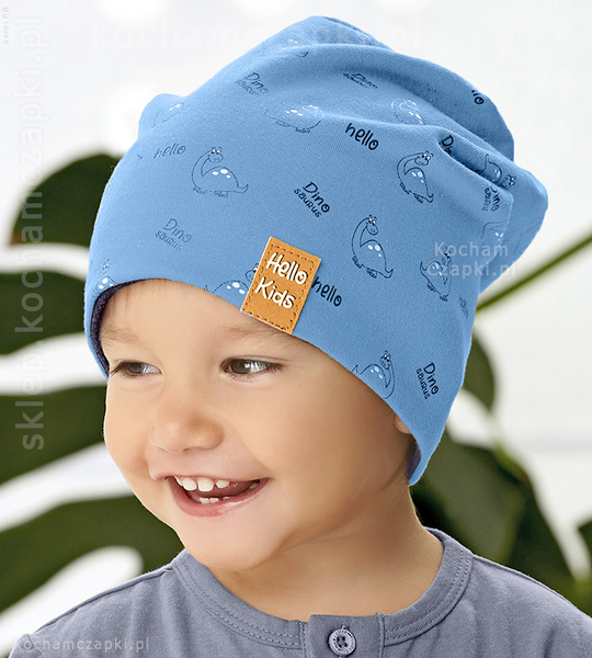 Dwustronna czapka z dinozaurami Dinosaurus Kids rozm. 48-50 cm