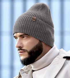 Czapka wełniana męska, Dantas, szary, 58-60 cm