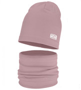 Komplet wiosenny-jesienny, dla dziewczynki, czapka i komin, Zriffia, wrzosowy, 52-54 cm