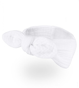 Opaska na głowę dla dziewczynki, muślinowa, kremowa, 40-46 cm