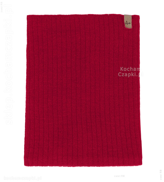 Komin z dzianiny prążkowanej jesienno zimowy Catrine