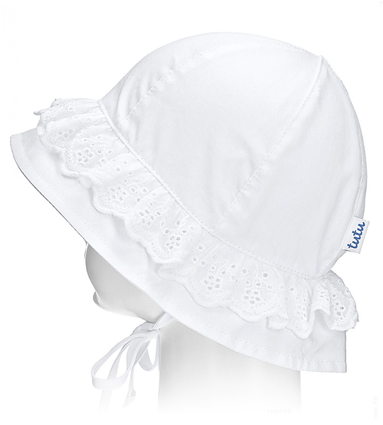 Kapelusz dla dziewczynki, biały, elegancki, Invea, rozm. 40-42 cm