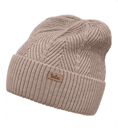 Czapka dziewczęca 100% merino, Engar, beżowa, 50-53 cm