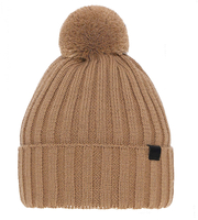 Czapka zimowa męska, z wełną merino, Rokynt, kamel, 55-57 cm