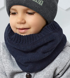 Komin na szyję męski/młodzieżowy, z polarową podszewka, rozm. uniwersalny