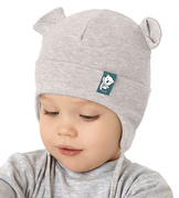 Czapka wiosenna/jesienna dla chłopca, beżowa, Tulon, 42-45 cm