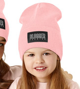 Czapka wiosenna/jesienna, dla dziewczynki, pudrowy róż, BlogFash, 52-54 cm