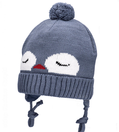 Czapka zimowa dla chłopca, Pinque, niebieska, 46-49 cm