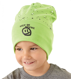 Czapka chłopięca wiosenna-jesienna, zielona, Keep on Moving, 52-55cm
