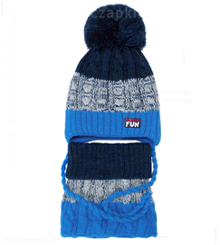 Komplet czapka i komin golf Bengt rozm. 44-46 cm