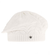 Beret dla dziewczynki,  wiosenny/jesienny, kremowy, Plaer, 52-54 cm