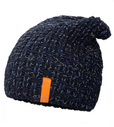 Czapka zimowa smerfetka, czarny granat melanż, Anisja, 54-56 cm