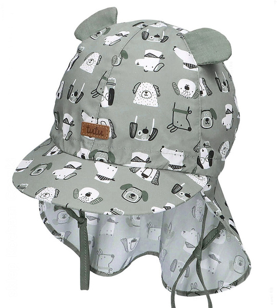 Czapka na lato z daszkiem, filtr UV, zielona, Canculk, 50-52 cm