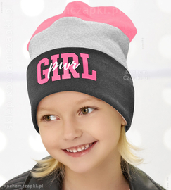 Czapka beanie bawełniana Power Girl sport rozm. 51-54 cm