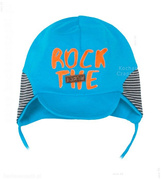 Czapka wiosenna/jesienna, pilotka dla chłopca, Rock The,  turkusowa, 40-44 cm