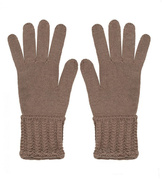 Rękawiczki merino damskie, wełna 100%, Kendall, kakaowe, M/L