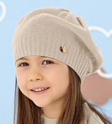 Beret dla dziewczynki jesienny / wiosenny, beżowy jasny, Tesonia, 46-49 cm