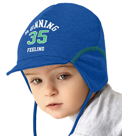 Czapka wiosenna/jesienna dla chłopca, niebieski chaber,  Running, 44-46 cm