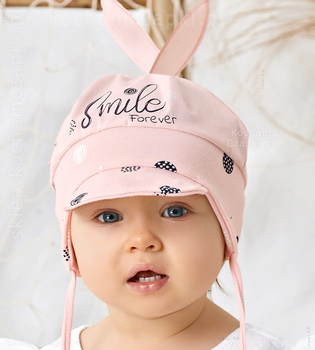 Czapki na lato dla dziewczynki, Smile Forever, 44-47 cm