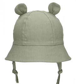 Kapelusz dla dziecka, lniany, Marten, zielony, 44-46 cm