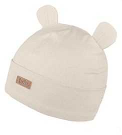 Czapka jesienna/wiosenna dla chłopca, beżowa, Daket, 44-46 cm