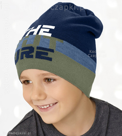 Czapka z dzianiny na jesień / wiosnę dla chłopczyka, Future Boy, rozm. 48-50 cm