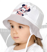 Kapelusz dziewczęcy, wiązany, z myszką Mini, Souris, 52-54 cm