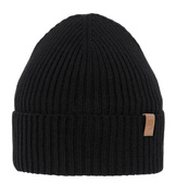 Czapka wiosenna/jesienna wprążek, czarna, Usimi, 52-54 cm