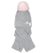 Elegancka czapka i szalik dla dziewczynki, Violinka rozm. 40-44