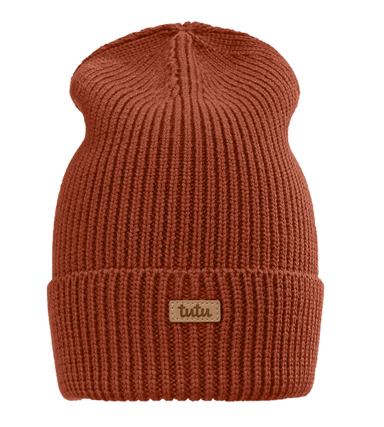 Czapka merino, Giglio, ruda, 55-60 cm