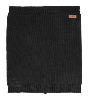 Komin z wełny merino, 7639, unisex, czarny