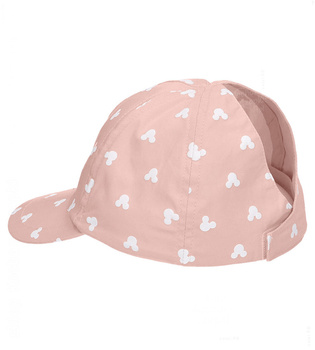 Czapka z daszkiem dla dziewczynki, UV 30+, Fonsia, pudrowy róż, 50-53 cm