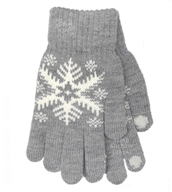 Rękawiczki dotykowe dla chlopca, dla dziewczynki, do telefonu, ciepłe zimowe, szare, rozm. 10-14 lat