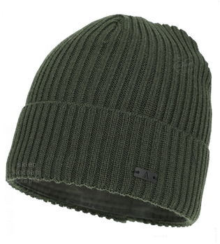 Czapka zimowa męska, z wełną merino, Fojjer, zielony, 56-59 cm