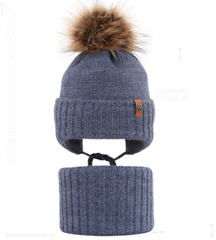 Komplet zimowa czapka i komin Dominik rozm. 48-51 cm