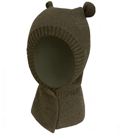 Czapka zimowa kominiarka dla chłopczyka, Turner, khaki, 40-44 cm