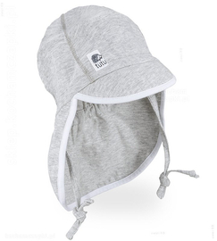 Bawełniana czapka safari dla chłopczyka, wiązana Adelino  rozm. 40-44 cm