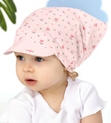 Chustka z daszkiem dla dziewczynki, róż pudrowy, Margola, 50-54 cm