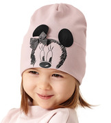 Czapka dla dziewczynki, wiosenna-jesienna, róż brudny, Rimia, 44-46