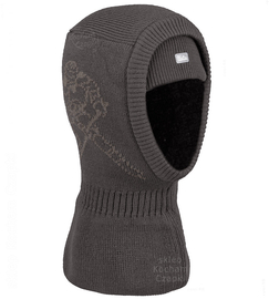 Kominiarka zimowa dla chłopca, ciemny szary, Tarran, 52-56 cm