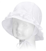 Kapelusz dla dziewczynki, biały, elegancki, Invea, rozm. 40-42 cm