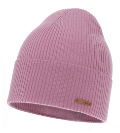 Czapka wiosenna/jesienna damska, merino 100%, Elfira, wrzosowa, 54-56 cm
