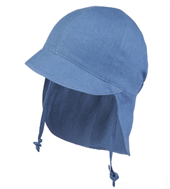 Czapka na lato dla chłopca, lniana, niebieska, Freddo, rozm. 46-48 cm