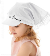 Chustka z daszkiem dla dziewczynki, na gumce, biała, Ariso, 48-50 cm