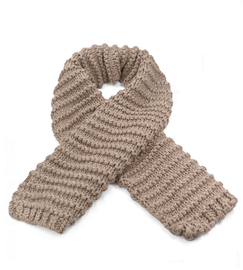 Szalik damski, gruby, ciepły zimowy, beżowy