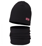 Komplet wiosenny-jesienny, dla dziewczynki, czapka i komin, Zriffia, czarny, 52-54 cm