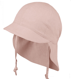 Czapka na lato, lniana, Freddo, brudny róż, 46-48 cm